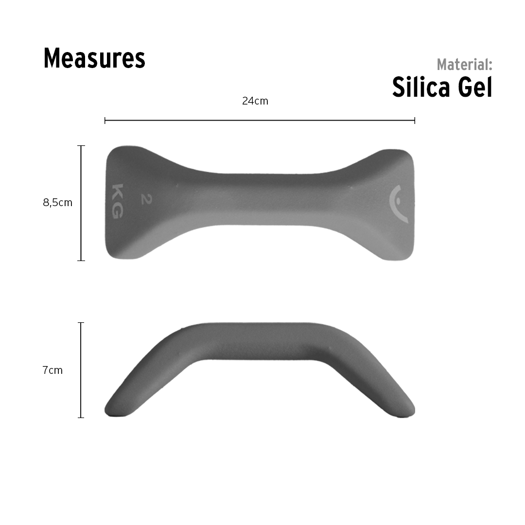 MANCUERNAS DE NEOPRENE 2KG HEAD