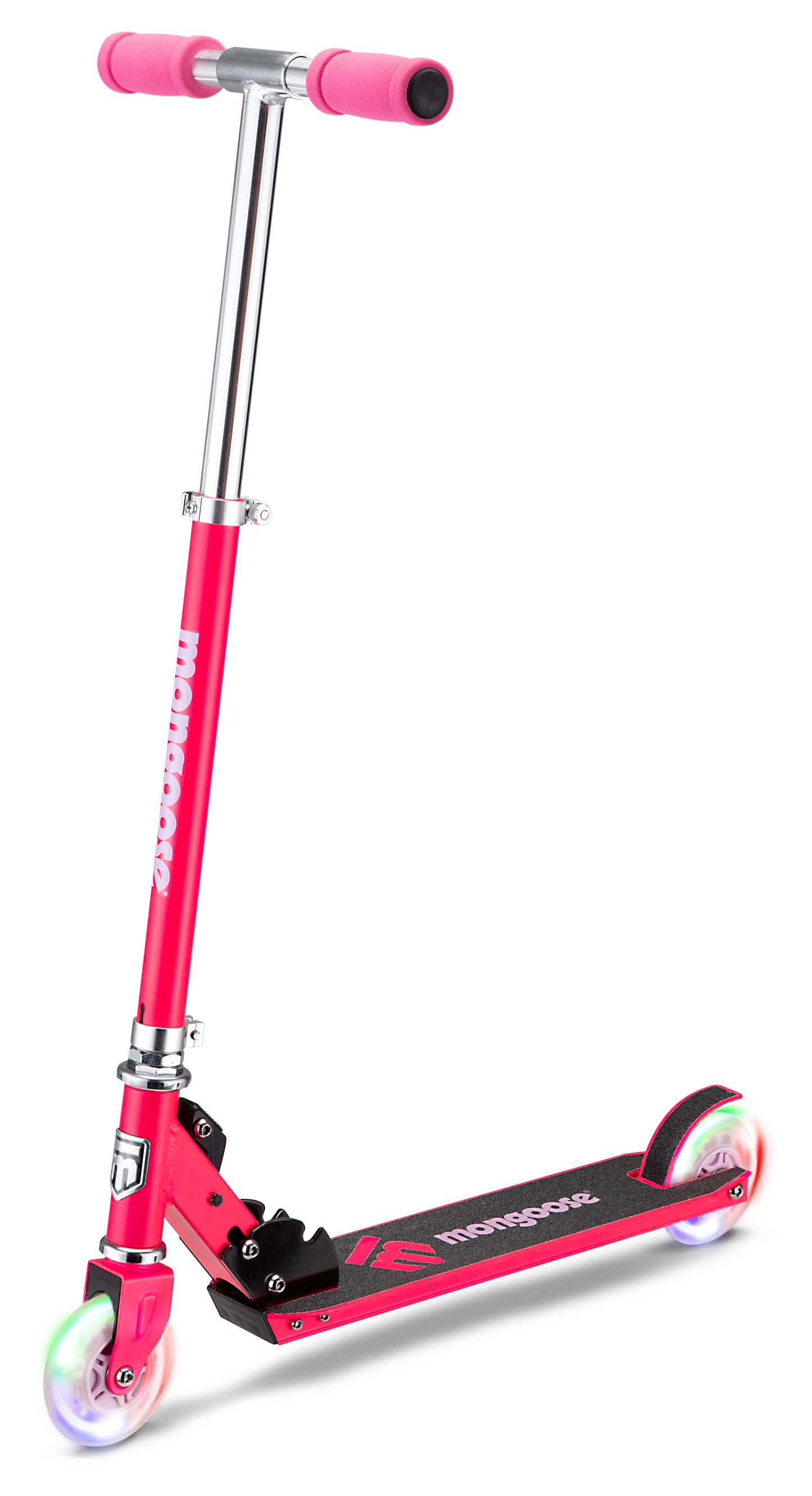 Patin Mongoose plegable Mng Force 1.0 con luces color Rosa