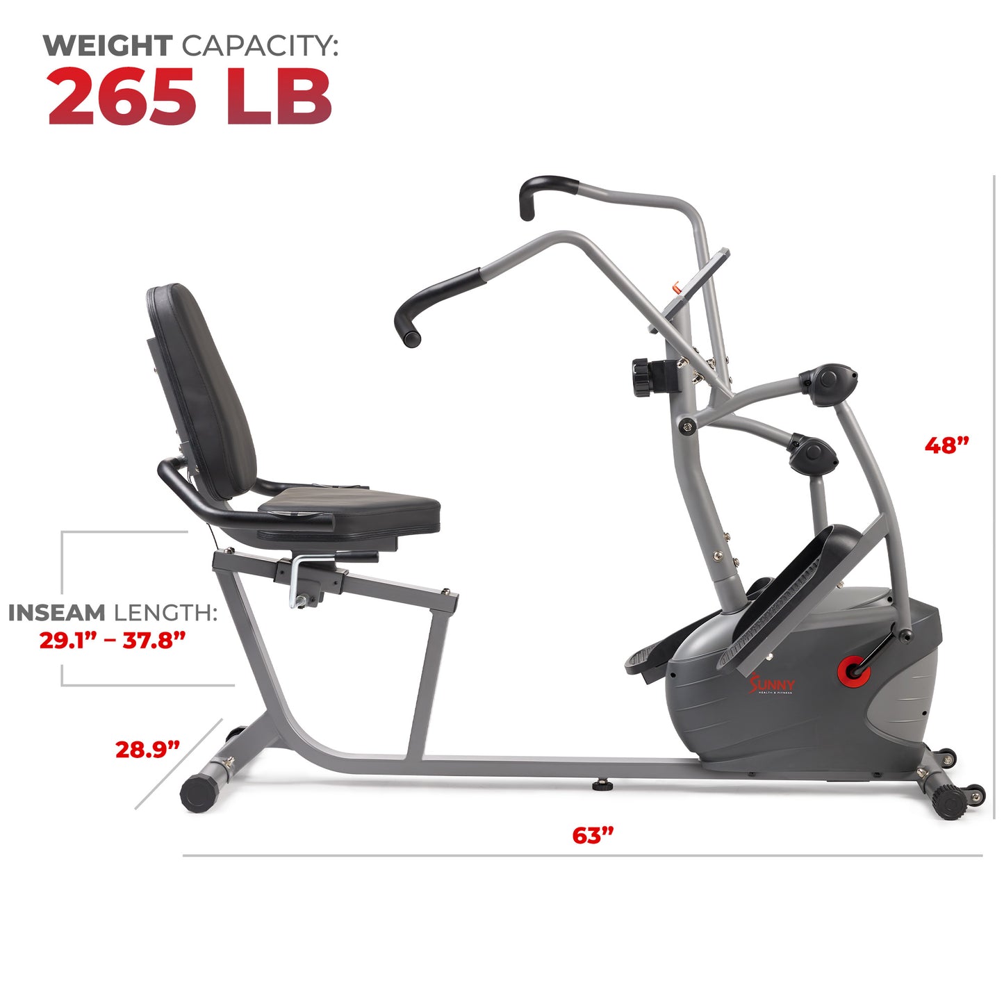 Bicicleta Recumbente Sunny Health & Fitness