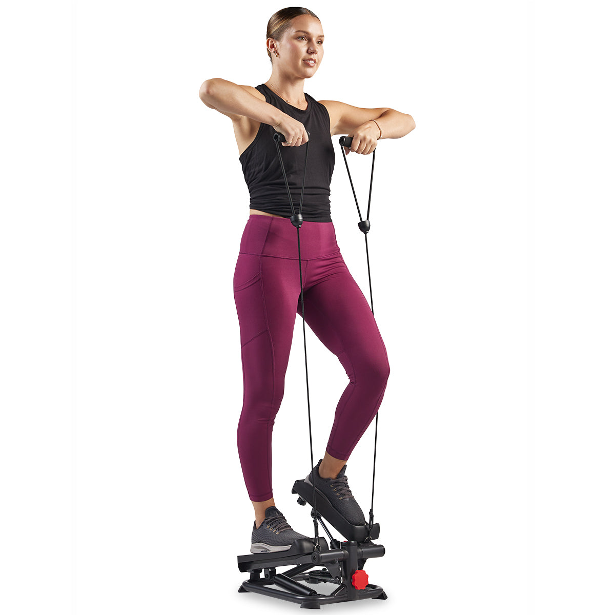 Sunny Health & Fitness Máquina de Escaladora 2 en 1 Total Body Smart Stepper,