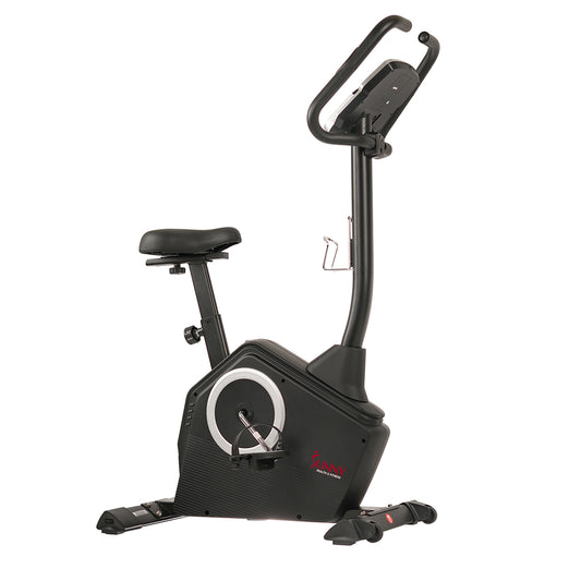 Sunny Health & Fitness Bicicleta de ejercicio magnética vertical programable